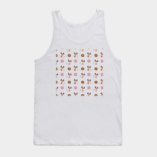 Pug Doughnut Pattern Tank Top